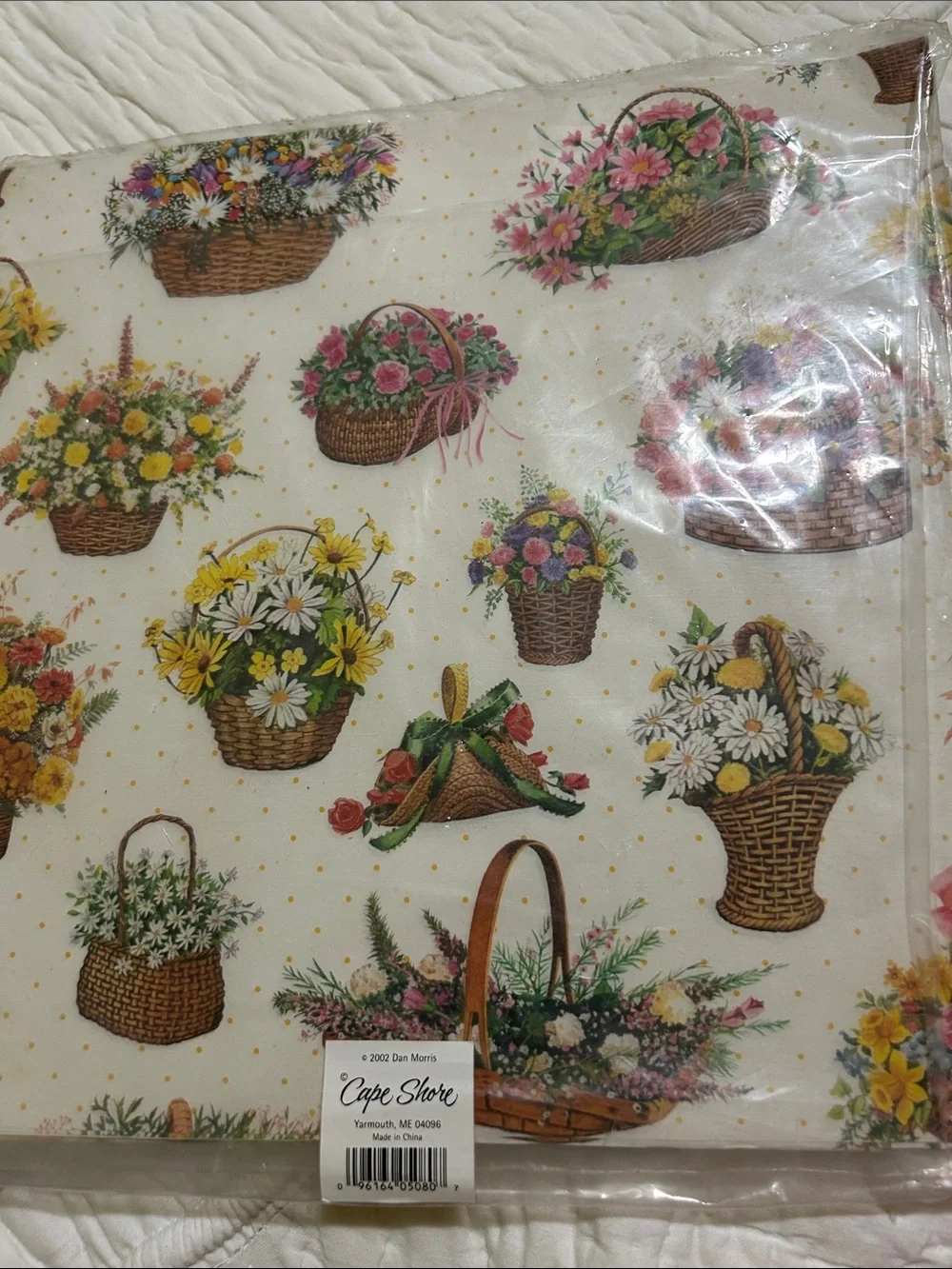 Vintage Nature Motif Gift Wrap Sheets - Fish, Bear & Dragonfly 8 ft total NIP